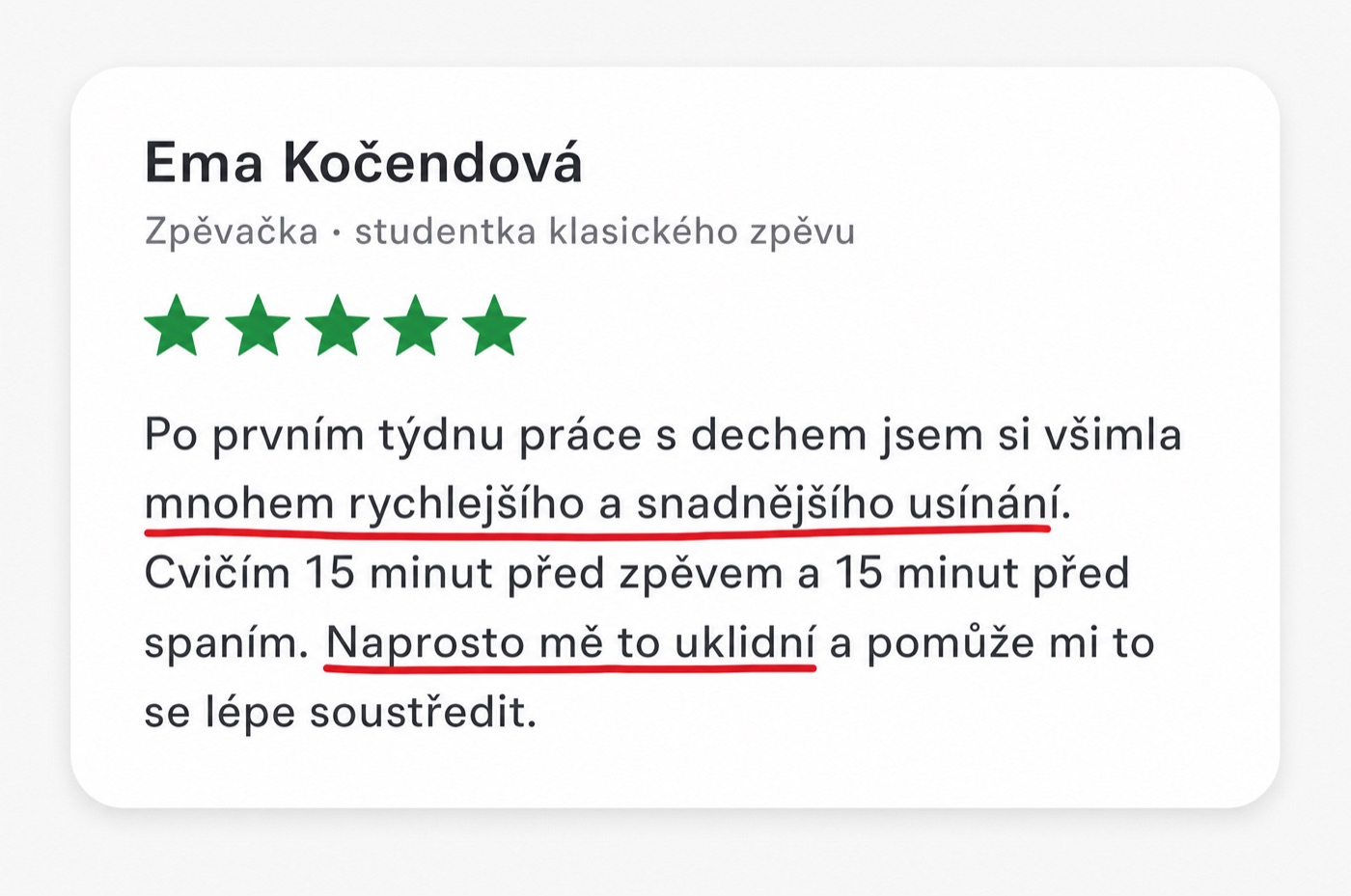 Recenze absolventa kurzu